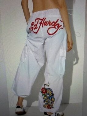 NEW with tags, Ed Hardy White Cargo Pants